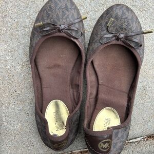 Michael Kors Women's Brown Ballet Flats